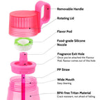 H2O Scented Water Bottle, Pink + 3 Free Pods