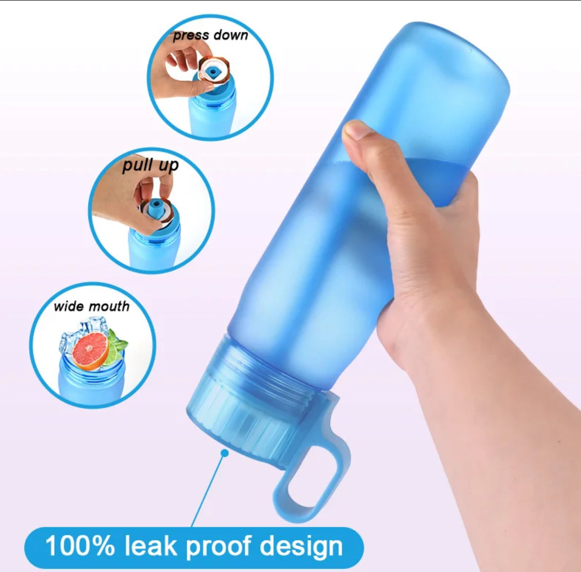 H2O Scented Water Bottle, Blue + 3 Free Pods