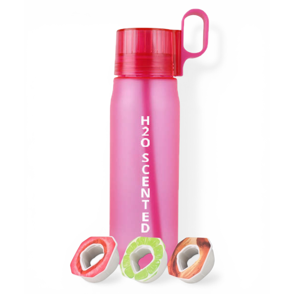 H2O Scented Water Bottle, Pink + 3 Free Pods