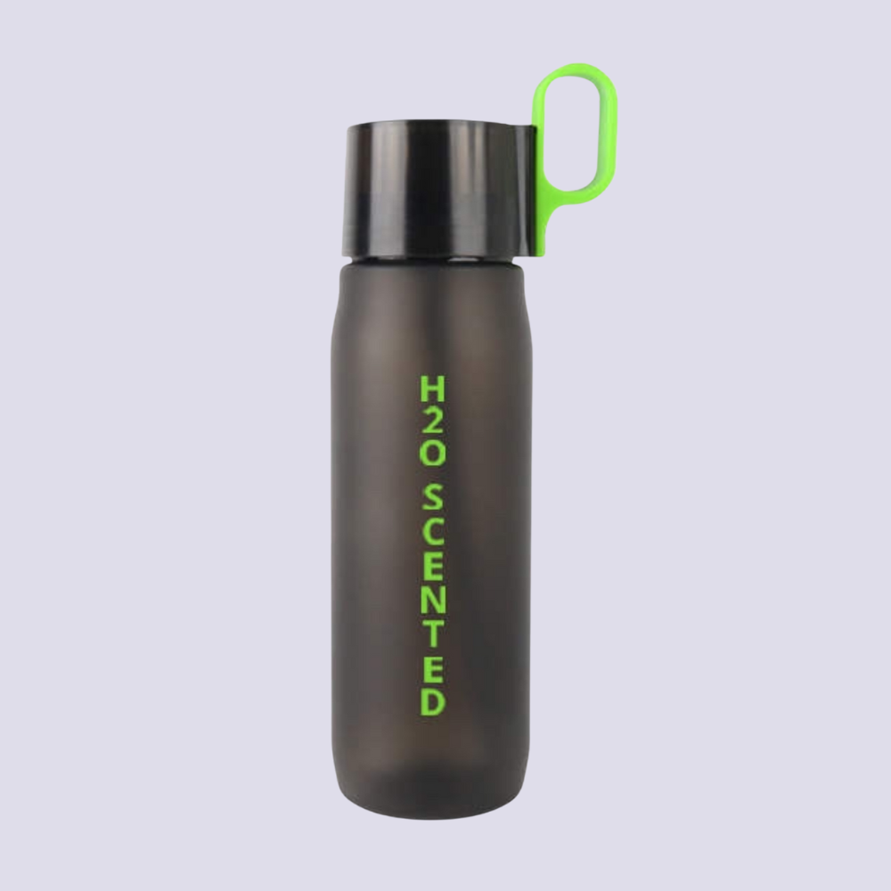 H2O Scented Water Bottle, Black + 3 Free Pods